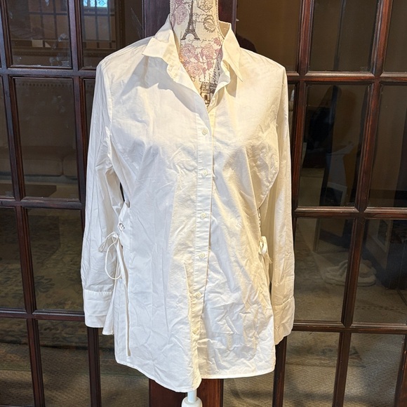 Project RUNWAY Cream Button Down Shirt - Picture 1 of 3